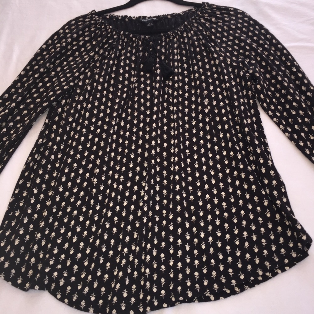 Lucky Brand Black & Cream print 𝚃𝚘𝚙